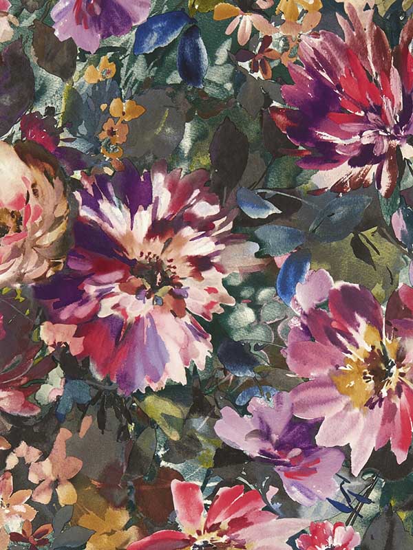 Tahiti wallpaper in amethyst emerald color - pattern number W0145/01.CAC.0 - by Clarke and Clarke in the Exotica 2 collection