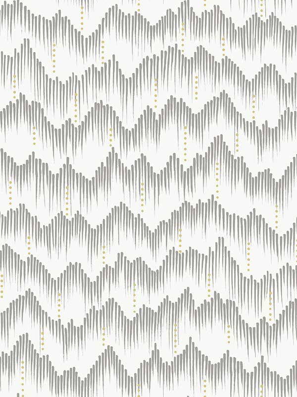 Holmby Brushstroke Zigzag fabric in grey color - pattern number 4034-26779 - by A Street Prints in the Scott Living Third Edition collection