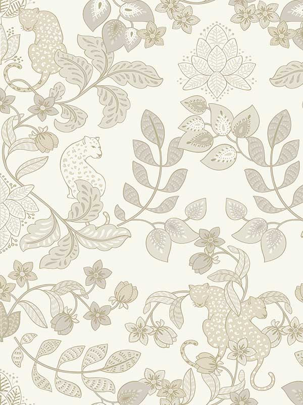 Getty Jungle Damask wallpaper in cream color - pattern number 4034-72132 - by A Street Prints in the Scott Living Third Edition collection