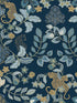 Getty Jungle Damask wallpaper in navy color - pattern number 4034-72133 - by A Street Prints in the Scott Living Third Edition collection