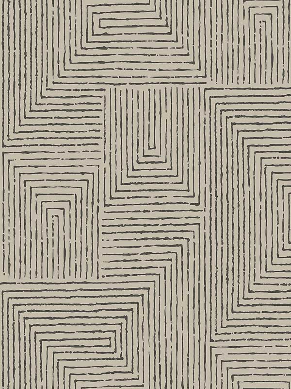 Mortenson Geometric wallpaper in taupe color - pattern number 4034-72140 - by A Street Prints in the Scott Living Third Edition collection