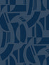 Carter Geometric Flock wallpaper in indigo color - pattern number 4034-87381 - by A Street Prints in the Scott Living Third Edition collection