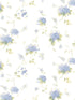 Hortensia Trail fabric in navy green lt yellow color - pattern number PF38108 - by Patton Norwall in the Pretty Florals collection