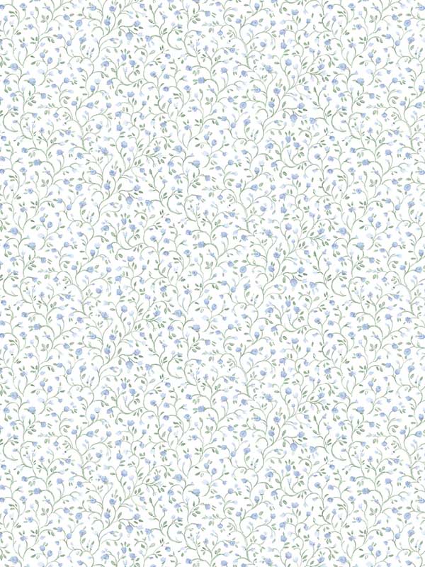 Rainbow Mini wallpaper in blue green color - pattern number PF38156 - by Patton Norwall in the Pretty Florals collection