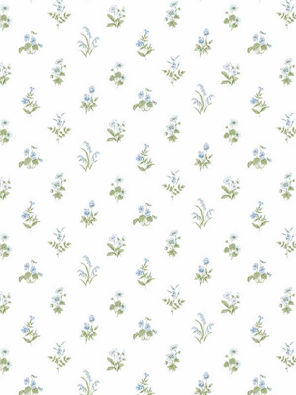 Mini Garden Spot fabric in blue green color - pattern number PF38166 - by Patton Norwall in the Pretty Florals collection