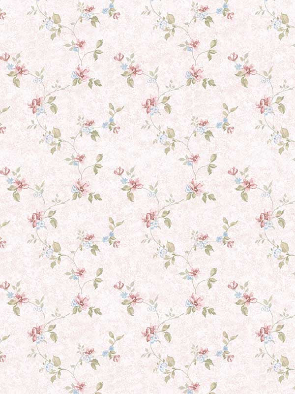 Mini Floral Trail fabric in pink blue green color - pattern number PF38176 - by Patton Norwall in the Pretty Florals collection