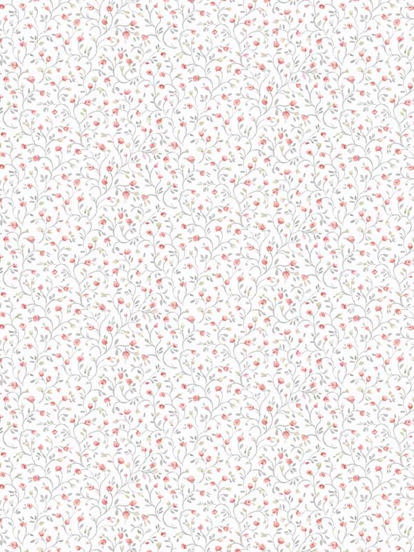 Rainbow Mini wallpaper in pink grey beige color - pattern number PF38155 - by Patton Norwall in the Pretty Florals collection