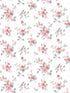 Blossom Mini fabric in red grey color - pattern number PF38102 - by Patton Norwall in the Pretty Florals collection