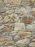 Faux Stone Wall Prepasted wallpaper in toffee and ivory color - pattern number PR12006 - by Seabrook in the Seabrook Prepasted Wallpaper Assortment collection