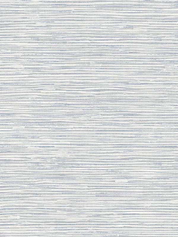 Southport Faux Grasscloth Prepasted wallpaper in dove grey and bluestone color - pattern number PR12308 - by Seabrook in the Seabrook Prepasted Wallpaper Assortment collection