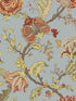 Lana Jacobean wallpaper in blue dusk color - pattern number PR12502 - by Seabrook in the Seabrook Prepasted Wallpaper Assortment collection
