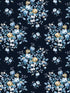 Floral Bouquet Prepasted wallpaper in midnight blue and toffee color - pattern number PR12602 - by Seabrook in the Seabrook Prepasted Wallpaper Assortment collection