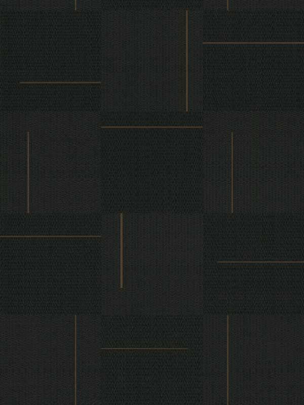 Geo Block Weave fabric in black color - pattern number SI24905 - by York in the Signature Textures Resource Library Second Edition collection