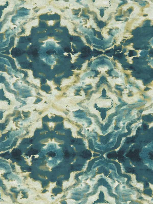 Aqueous wallpaper in teal color - pattern number W0147/04.CAC.0 - by Clarke and Clarke in the Fusion Clarke and Clarke collection