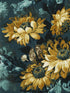 Sunforest fabric in denim ochre color - pattern number W0162/01.CAC.0 - by Clarke and Clarke in the Marianne collection