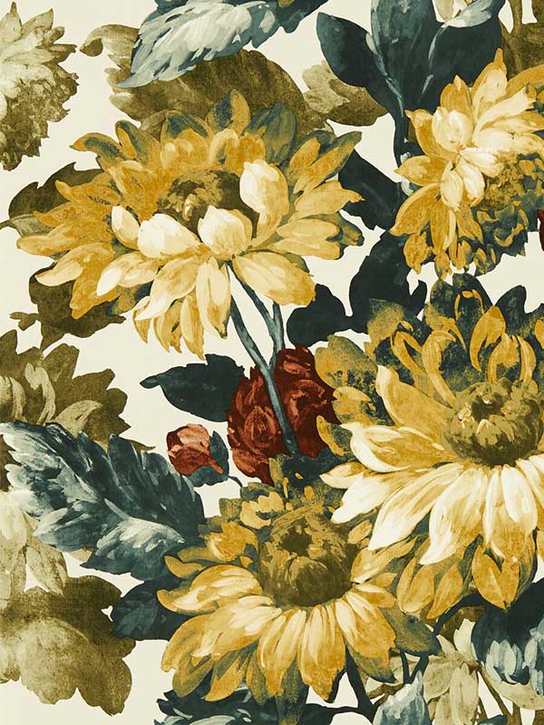 Sunforest wallpaper in olive russet color - pattern number W0162/03.CAC.0 - by Clarke and Clarke in the Marianne collection