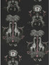 Creatura fabric in charcoal color - pattern number W0114/01.CAC.0 - by Clarke and Clarke in the Wilderie By Emma J Shipley collection
