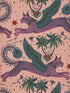 Lynx fabric in coral color - pattern number W0118/01.CAC.0 - by Clarke and Clarke in the Wilderie By Emma J Shipley collection