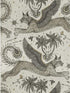 Lynx fabric in gilver color - pattern number W0118/02.CAC.0 - by Clarke and Clarke in the Wilderie By Emma J Shipley collection