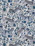 Protea wallpaper in blue color - pattern number W0119/01.CAC.0 - by Clarke and Clarke in the Wilderie By Emma J Shipley collection
