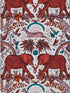 Zambezi wallpaper in flame color - pattern number W0121/01.CAC.0 - by Clarke and Clarke in the Wilderie By Emma J Shipley collection