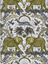 Zambezi fabric in gold color - pattern number W0121/02.CAC.0 - by Clarke and Clarke in the Wilderie By Emma J Shipley collection