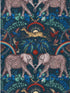 Zambezi fabric in navy color - pattern number W0121/04.CAC.0 - by Clarke and Clarke in the Wilderie By Emma J Shipley collection