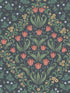 Tudor Garden wallpaper in rouge and forest green color - pattern number 118/2002.CS.0 - by Cole and Son in the Historic Royal Palaces Great Masters collection
