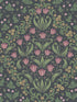 Tudor Garden wallpaper in plum and olive green color - pattern number 118/2003.CS.0 - by Cole and Son in the Historic Royal Palaces Great Masters collection