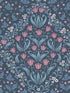 Tudor Garden wallpaper in fuschia color - pattern number 118/2004.CS.0 - by Cole and Son in the Historic Royal Palaces Great Masters collection