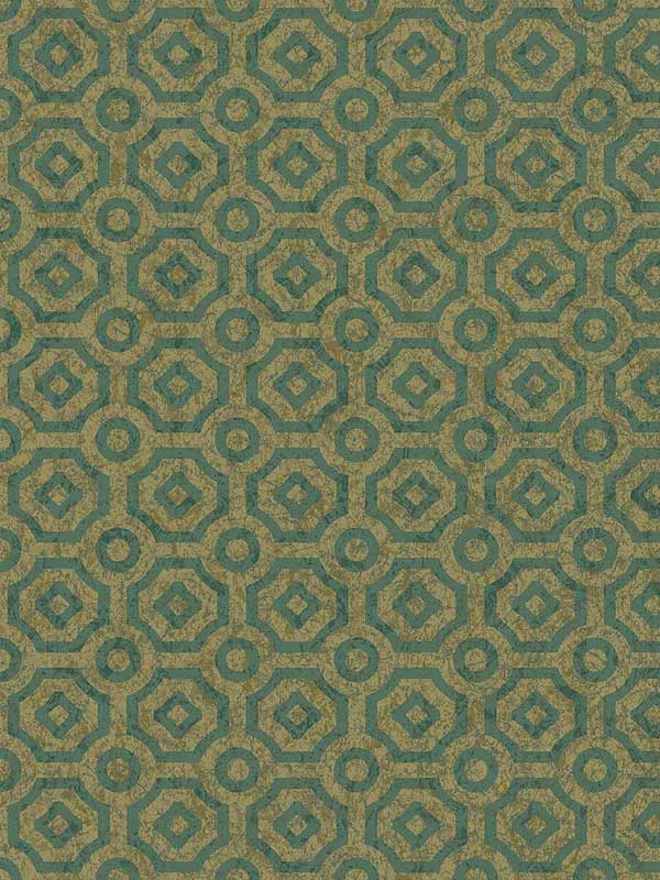 Queens Quarter Quarter wallpaper in emerald marigold color - pattern number 118/10021.CS.0 - by Cole and Son in the Historic Royal Palaces Great Masters collection