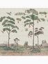 Mythical Land Linen 3 Panel fabric in flax color - pattern number AMW10084.106.0 - by Andrew Martin in the Kit Kemp collection