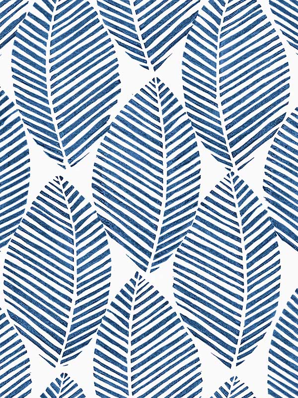 Spot Leaves Peel and Stick wallpaper in denim blue color - pattern number RM22502 - by Casa Mia in the Peel and Stick Wallpaper by Casa Mia collection