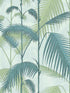 Palm Jungle fabric in print room blue mint color - pattern number 112/1001.CS.0 - by Cole and Son in the Icons collection