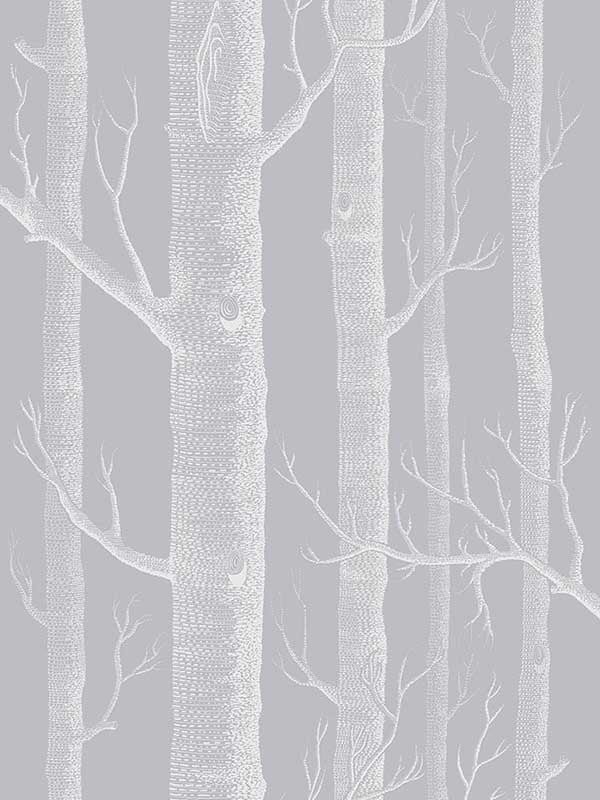 Woods fabric in grey white color - pattern number 112/3012.CS.0 - by Cole and Son in the Icons collection