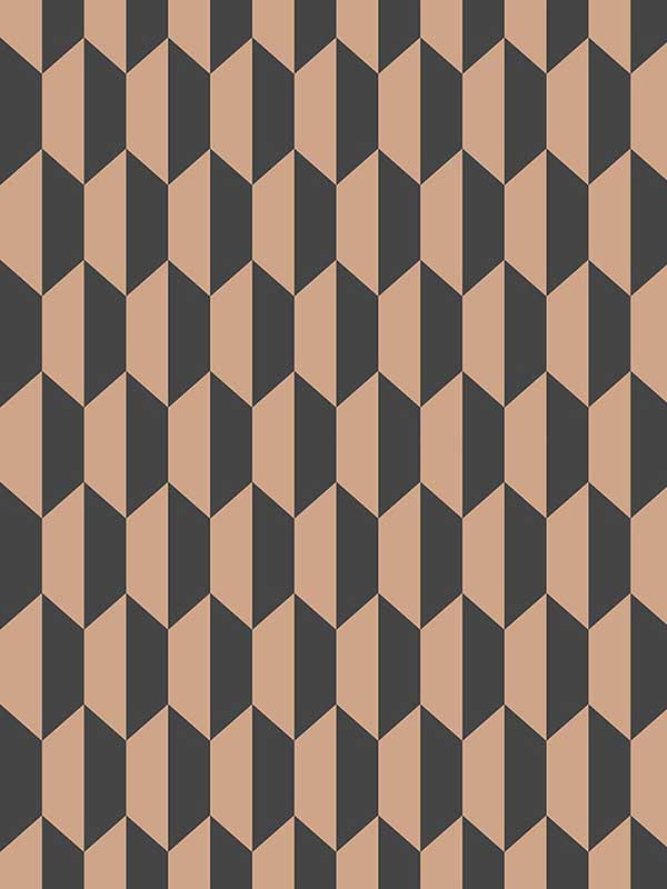 Petite Tile wallpaper in charcoal bronze color - pattern number 112/5022.CS.0 - by Cole and Son in the Icons collection