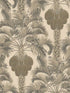 Hollywood Palm fabric in silver and charcoal color - pattern number 113/1003.CS.0 - by Cole and Son in the Martyn Lawrence Bullard collection