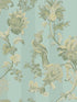 Zerzura fabric in duck egg and olive color - pattern number 113/8020.CS.0 - by Cole and Son in the Martyn Lawrence Bullard collection