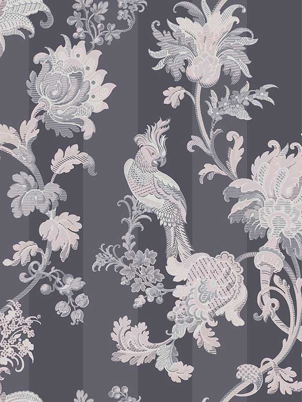Zerzura fabric in slate grey and blush pink color - pattern number 113/8023.CS.0 - by Cole and Son in the Martyn Lawrence Bullard collection
