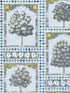 Sultans Palace wallpaper in china blue and ochre color - pattern number 113/10029.CS.0 - by Cole and Son in the Martyn Lawrence Bullard collection