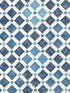 Zellige wallpaper in china blue and white color - pattern number 113/11032.CS.0 - by Cole and Son in the Martyn Lawrence Bullard collection