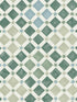 Zellige wallpaper in olive and print room blue color - pattern number 113/11033.CS.0 - by Cole and Son in the Martyn Lawrence Bullard collection