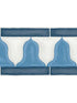 Zellige Border border in china blue and white color - pattern number 113/12036.CS.0 - by Cole and Son in the Martyn Lawrence Bullard collection