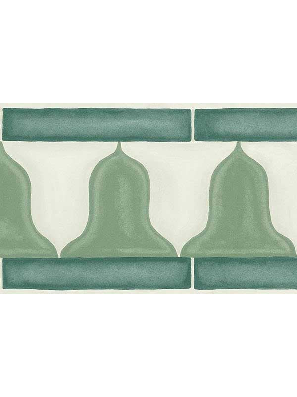 Zellige Border border in olive color - pattern number 113/12037.CS.0 - by Cole and Son in the Martyn Lawrence Bullard collection