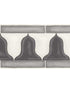 Zellige Border border in soot and snow color - pattern number 113/12038.CS.0 - by Cole and Son in the Martyn Lawrence Bullard collection