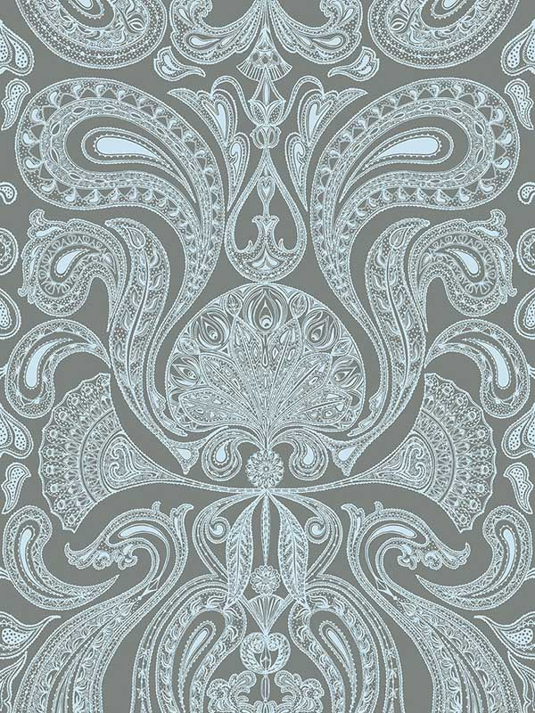 Malabar fabric in sage light blue color - pattern number 66/1005.CS.0 - by Cole and Son in the New Contemporary collection