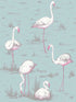 Flamingos wallpaper in pale blue color - pattern number 66/6044.CS.0 - by Cole and Son in the New Contemporary collection