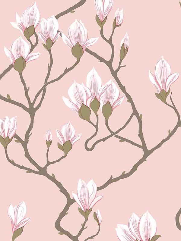Magnolia wallpaper in pink color - pattern number 72/3009.CS.0 - by Cole and Son in the New Contemporary collection