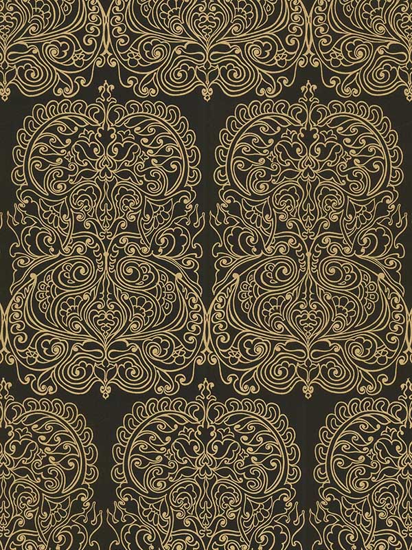 Alpana fabric in gold onyx color - pattern number 69/2105.CS.0 - by Cole and Son in the New Contemporary II collection