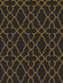 Treillage fabric in metallic bronze charcoal color - pattern number 116/6025.CS.0 - by Cole and Son in the Pearwood collection